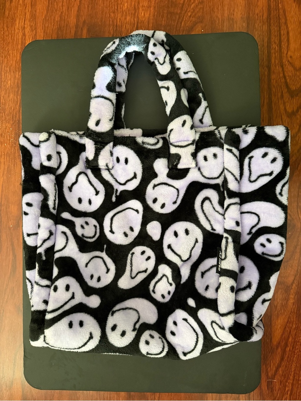 H&M Smiley Purple Tote Bag - Short Handle
